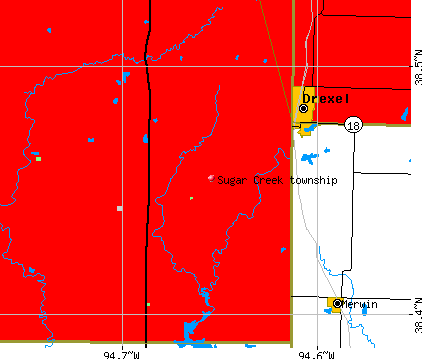 Sugar Creek township, KS map