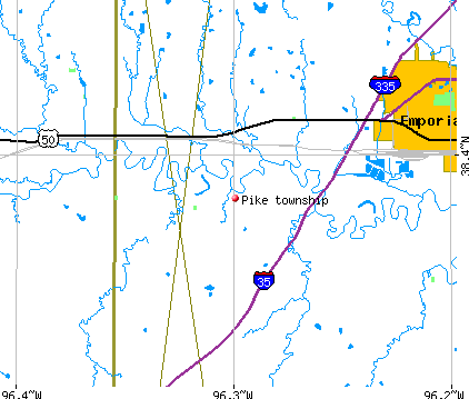 Pike township, KS map