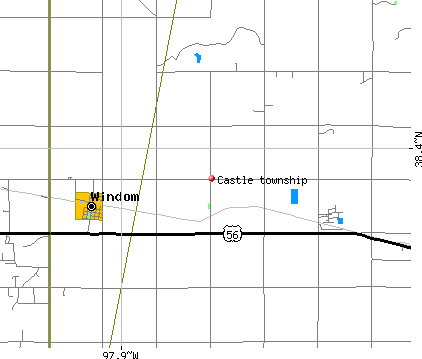 Castle township, KS map