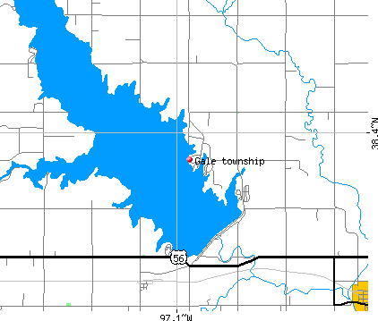 Gale township, KS map