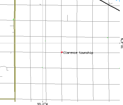 Clarence township, KS map