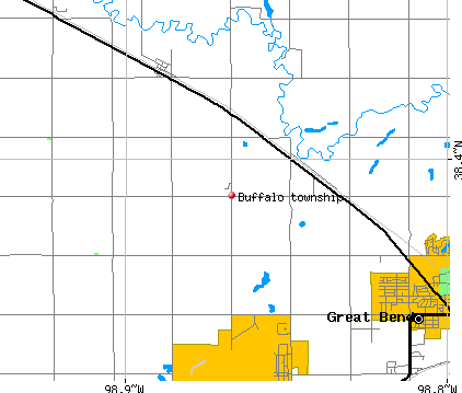 Buffalo township, KS map