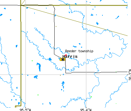 Reeder township, KS map