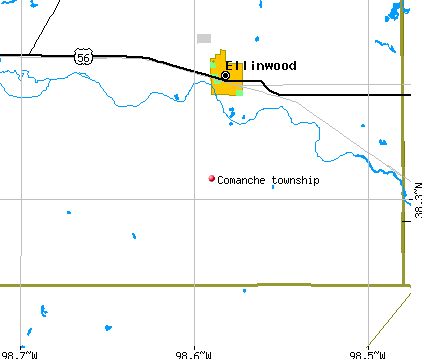 Comanche township, KS map