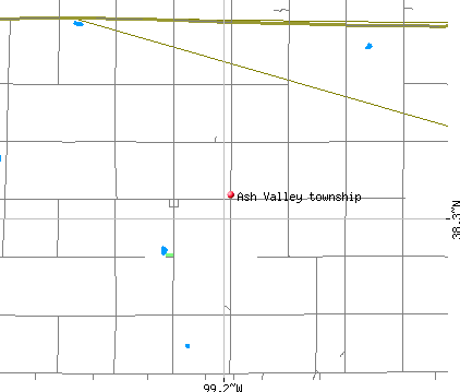 Ash Valley township, KS map