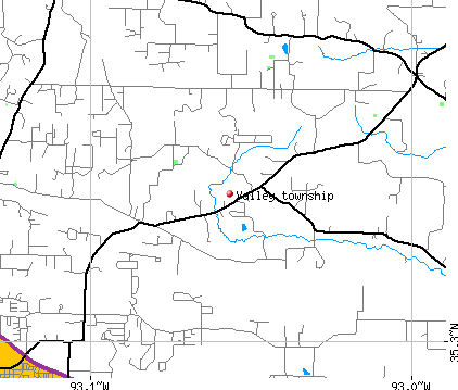 Valley township, AR map