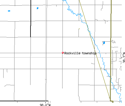 Rockville township, KS map
