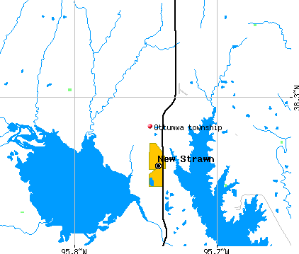 Ottumwa township, KS map