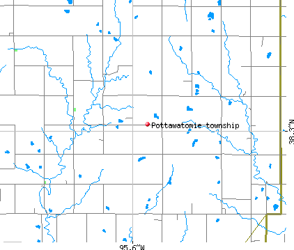Pottawatomie township, KS map