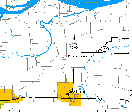 Clark township, AR map