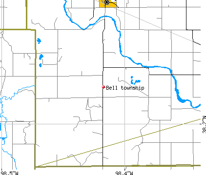 Bell township, KS map