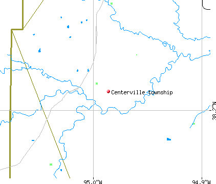Centerville township, KS map
