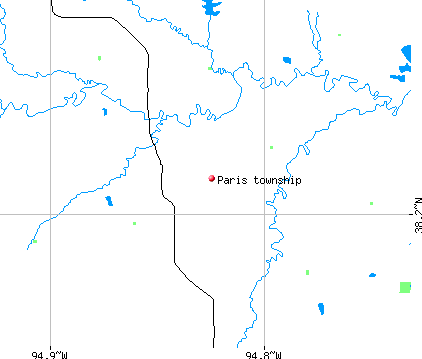 Paris township, KS map