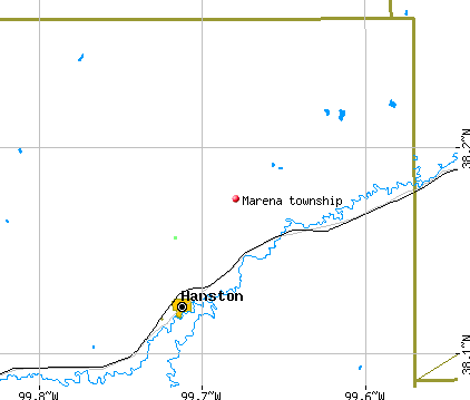 Marena township, KS map