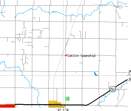 Catlin township, KS map
