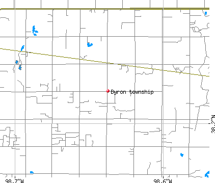 Byron township, KS map