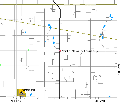 North Seward township, KS map