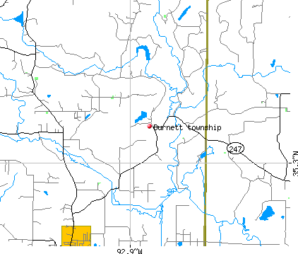 Burnett township, AR map