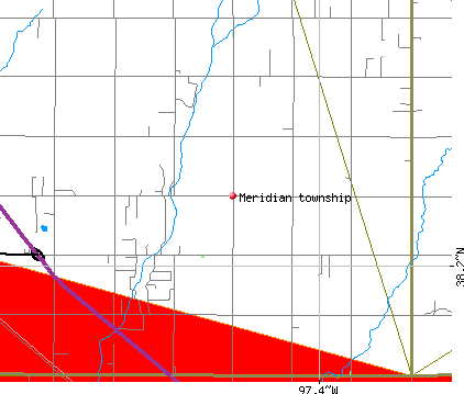 Meridian township, KS map
