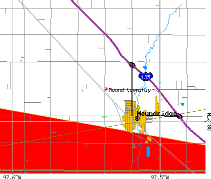 Mound township, KS map