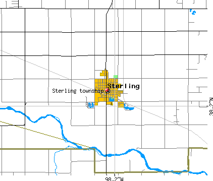 Sterling township, KS map