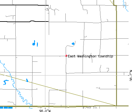East Washington township, KS map