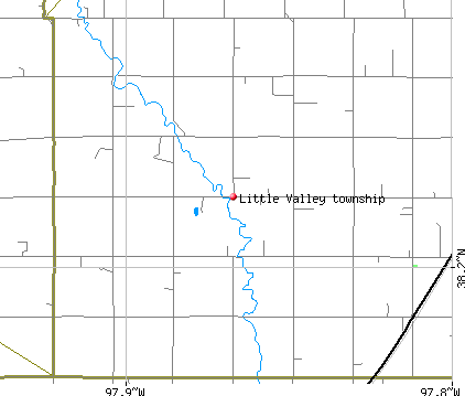 Little Valley township, KS map