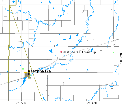 Westphalia township, KS map