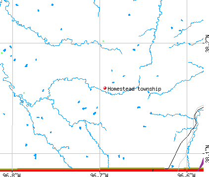 Homestead township, KS map
