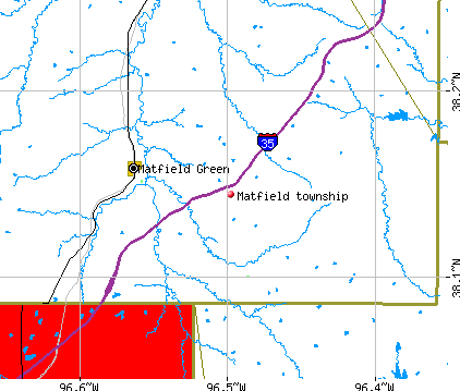 Matfield township, KS map