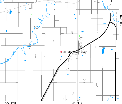 Welda township, KS map