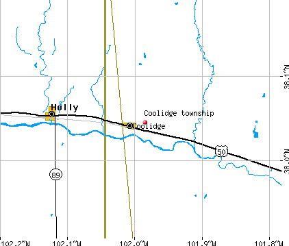 Coolidge township, KS map
