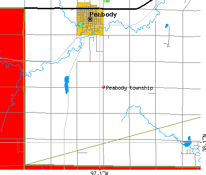 Peabody township, KS map