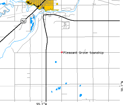 Pleasant Grove township, KS map