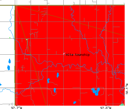 Alta township, KS map
