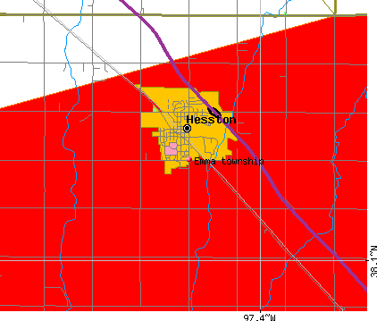 Emma township, KS map