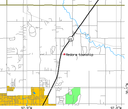 Medora township, KS map