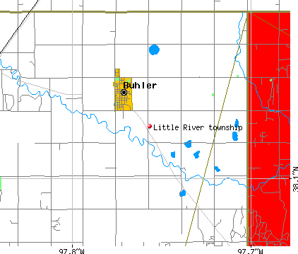 Little River township, KS map