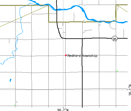 Medford township, KS map