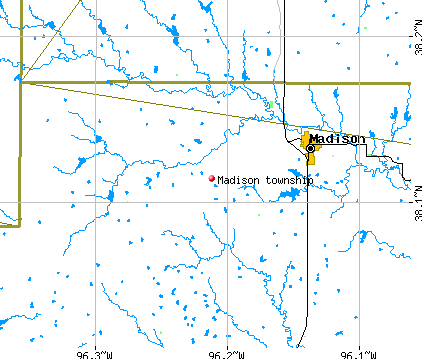Madison township, KS map