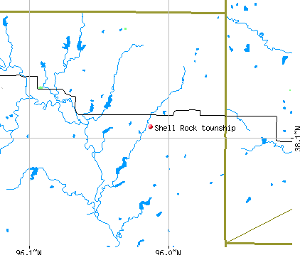 Shell Rock township, KS map