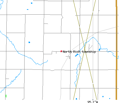 North Rich township, KS map