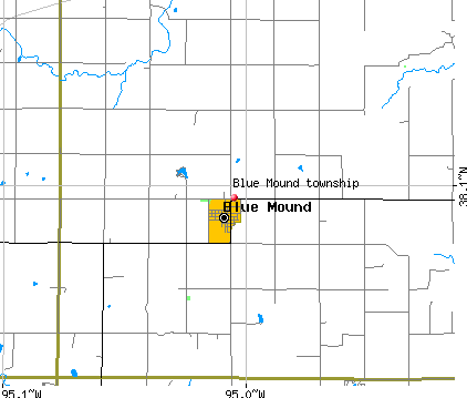 Blue Mound township, KS map