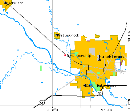 Reno township, KS map
