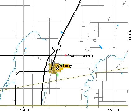 Ozark township, KS map