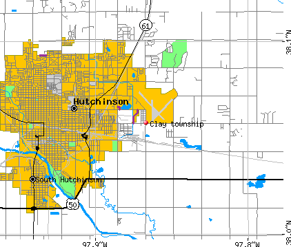 Clay township, KS map