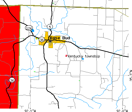Kentucky township, AR map