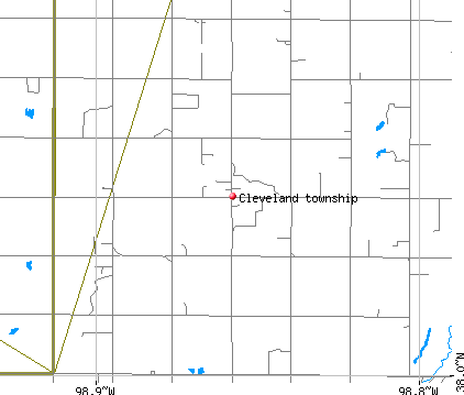 Cleveland township, KS map