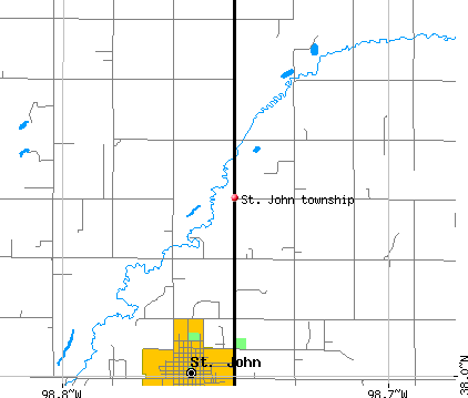 St. John township, KS map