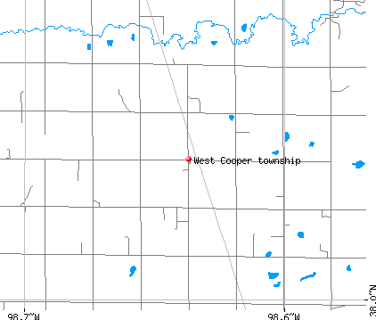 West Cooper township, KS map